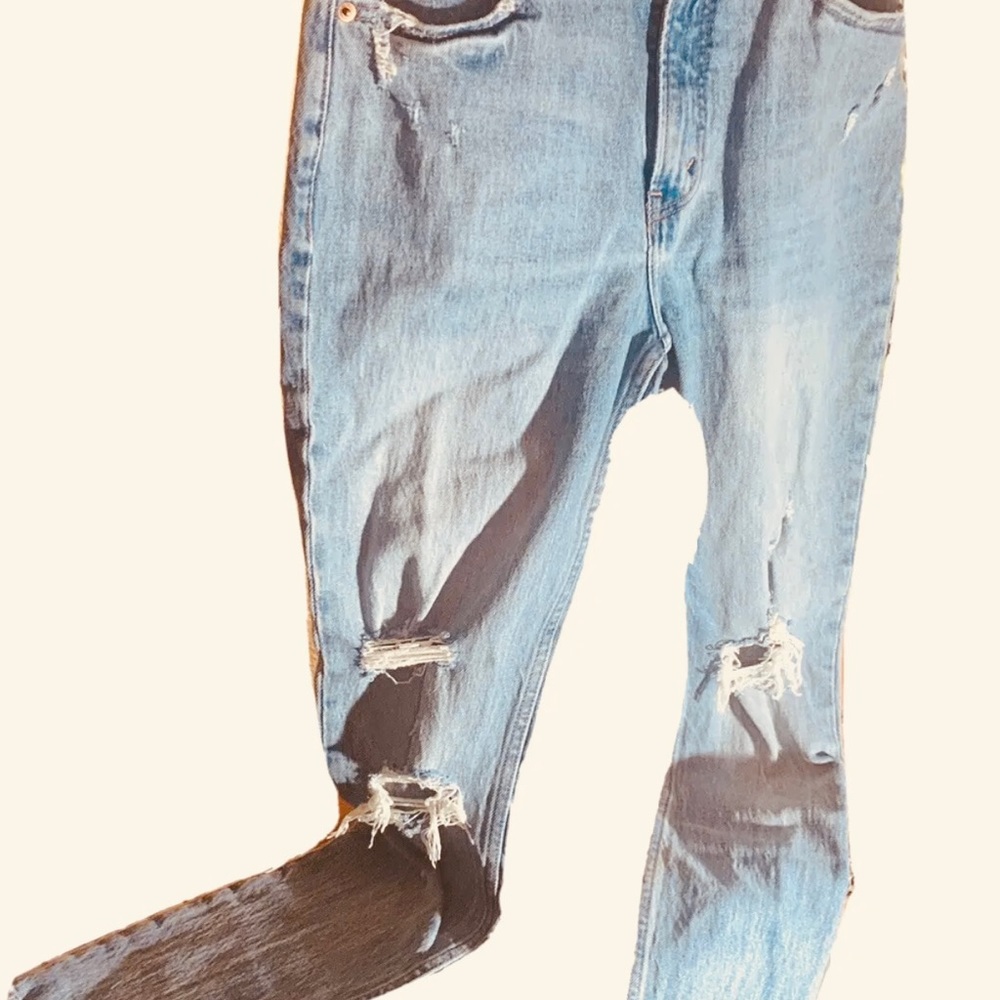 ABERCROMBIE & FITCH Distressed Ripped Jeans Faded Denim Skinny 26/2R